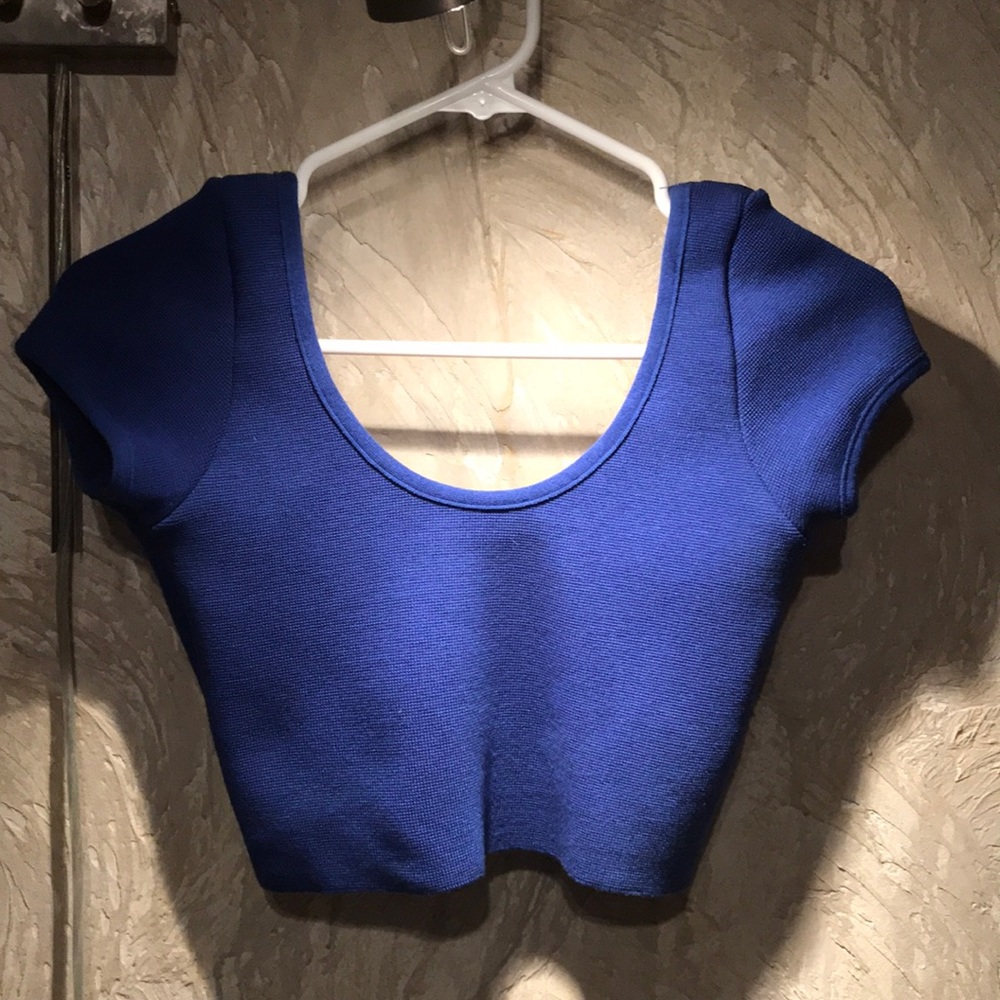 Navy/cobalt Blue crop top. OG Nasty Gal